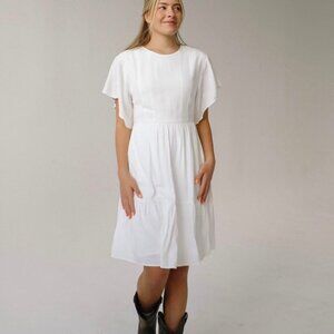 Jo west white angel sleeve dress